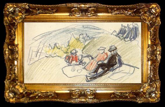 framed  Edvard Munch Picnic, ta009-2